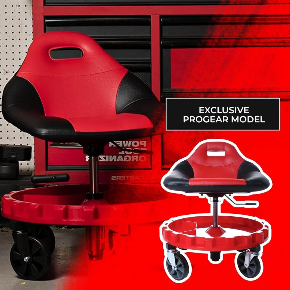 2-700 ProGear Mobile Rolling Gear Seat W/Equipment Tray and Five All-Terrain 5" - Picture 7 of 7